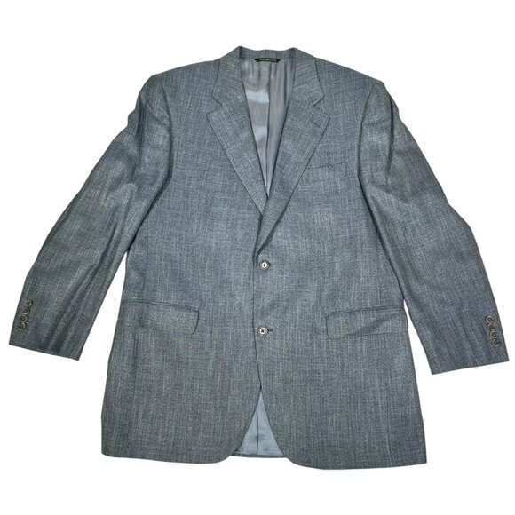 Jack Victor Valtuwood SPJ Mens Gray Single Breasted Two Button Blazer Size 44 L - Picture 5 of 16